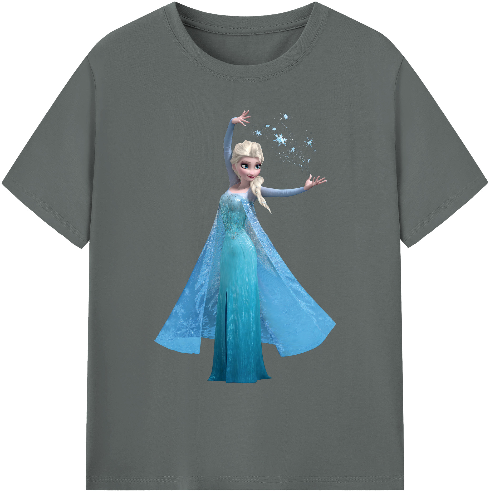 （画像用） アナと雪の女王 アンナ エルサ Frozen Anna Elsa 綿100％ メンズ半袖Tシャツ｜肌触りやわらか＆通気性